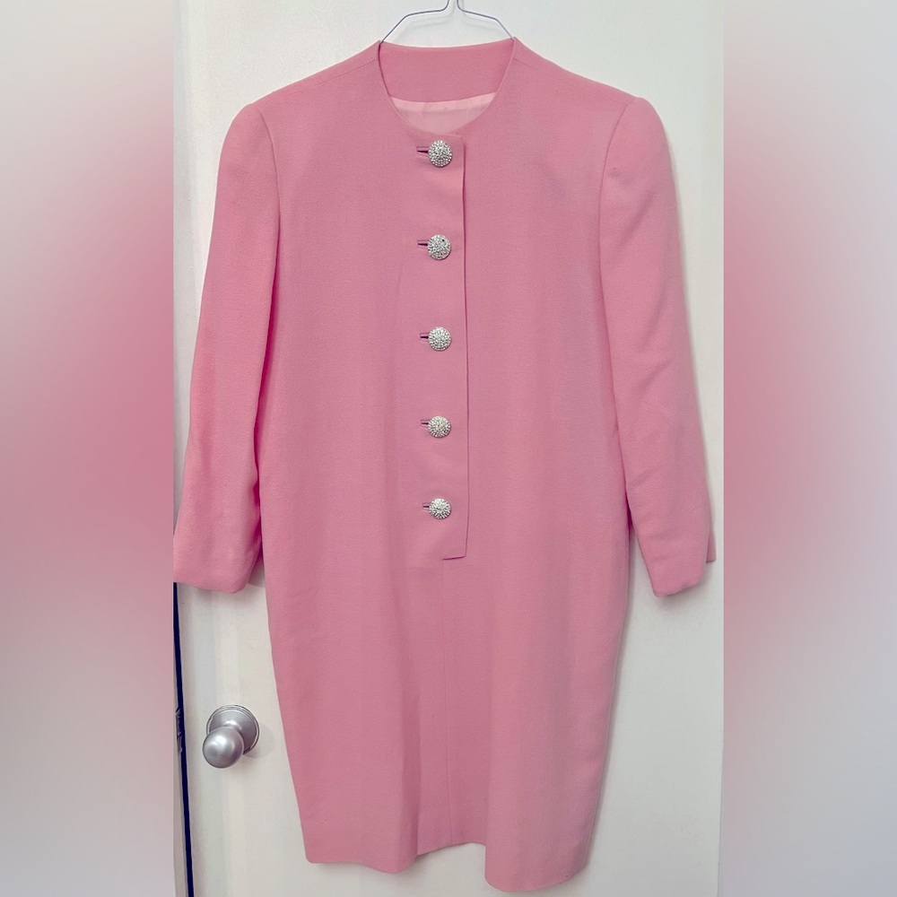 Pink wool dress